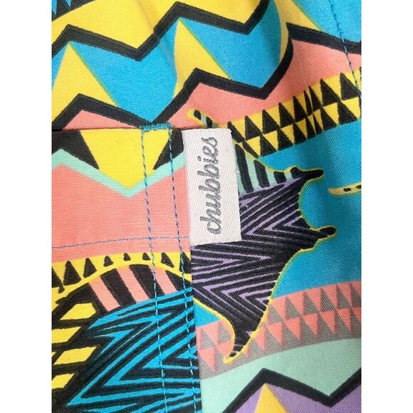 Chubbies Swim Trunks Fish S Pink Striped Resort Vacation Retro Preppy Colorful - Picture 8 of 11